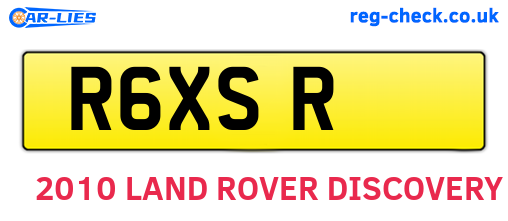 R6XSR are the vehicle registration plates.