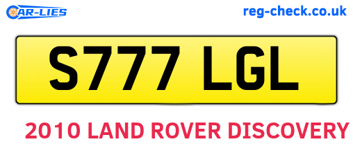 S777LGL are the vehicle registration plates.
