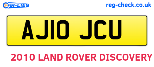 AJ10JCU are the vehicle registration plates.