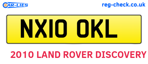 NX10OKL are the vehicle registration plates.