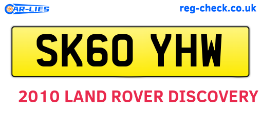 SK60YHW are the vehicle registration plates.