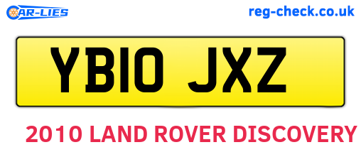 YB10JXZ are the vehicle registration plates.