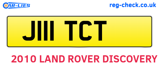 J111TCT are the vehicle registration plates.