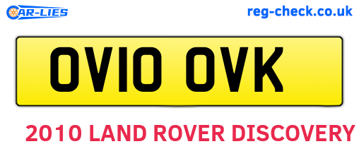 OV10OVK are the vehicle registration plates.
