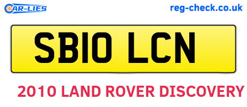 SB10LCN are the vehicle registration plates.