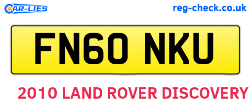 FN60NKU are the vehicle registration plates.