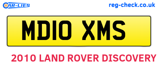 MD10XMS are the vehicle registration plates.