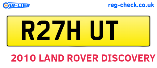R27HUT are the vehicle registration plates.
