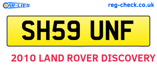 SH59UNF are the vehicle registration plates.
