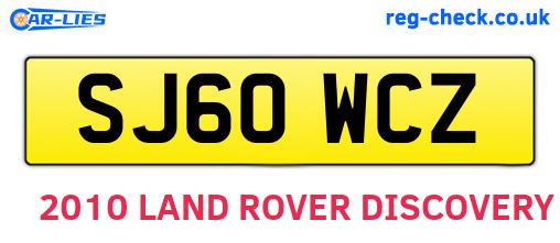 SJ60WCZ are the vehicle registration plates.