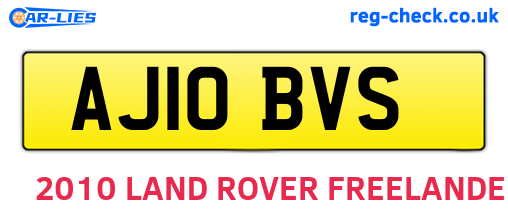 AJ10BVS are the vehicle registration plates.