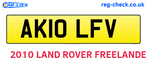 AK10LFV are the vehicle registration plates.
