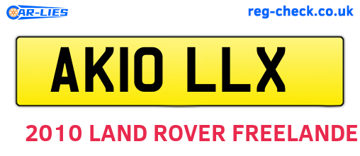 AK10LLX are the vehicle registration plates.