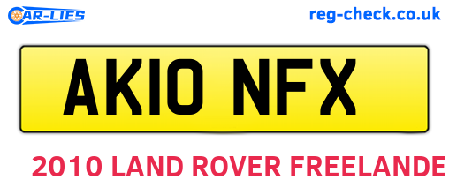 AK10NFX are the vehicle registration plates.