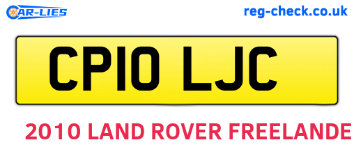 CP10LJC are the vehicle registration plates.