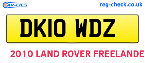 DK10WDZ are the vehicle registration plates.