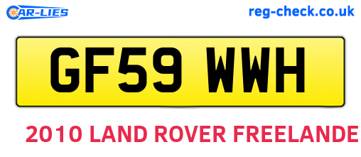 GF59WWH are the vehicle registration plates.