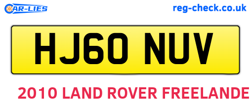 HJ60NUV are the vehicle registration plates.
