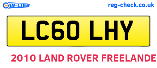 LC60LHY are the vehicle registration plates.