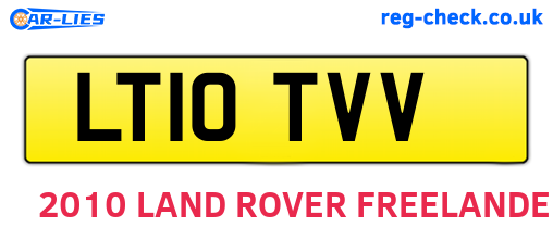 LT10TVV are the vehicle registration plates.