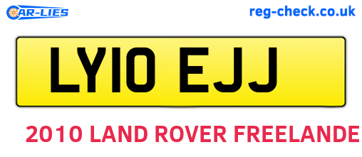 LY10EJJ are the vehicle registration plates.