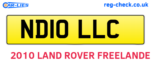 ND10LLC are the vehicle registration plates.