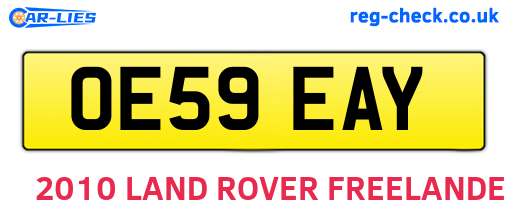 OE59EAY are the vehicle registration plates.