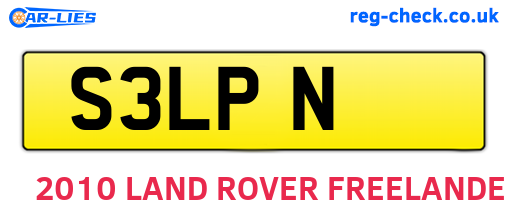 S3LPN are the vehicle registration plates.