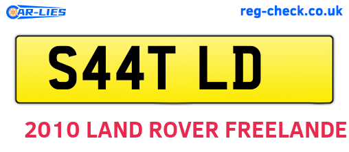 S44TLD are the vehicle registration plates.