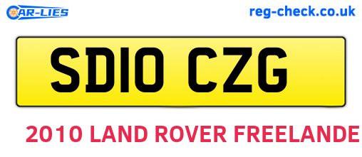 SD10CZG are the vehicle registration plates.