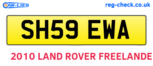 SH59EWA are the vehicle registration plates.