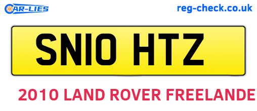 SN10HTZ are the vehicle registration plates.