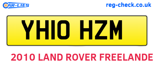 YH10HZM are the vehicle registration plates.