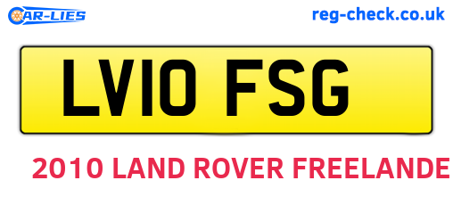 LV10FSG are the vehicle registration plates.