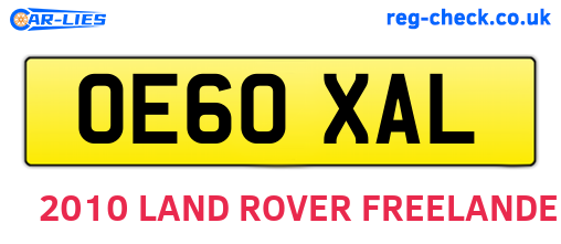 OE60XAL are the vehicle registration plates.