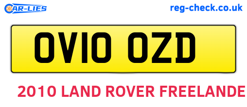 OV10OZD are the vehicle registration plates.