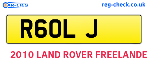 R6OLJ are the vehicle registration plates.