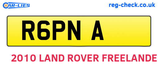 R6PNA are the vehicle registration plates.