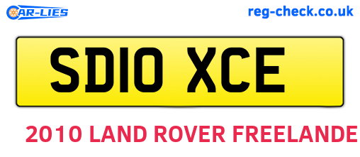 SD10XCE are the vehicle registration plates.