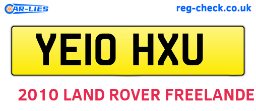 YE10HXU are the vehicle registration plates.