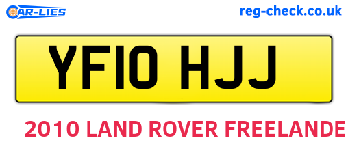 YF10HJJ are the vehicle registration plates.