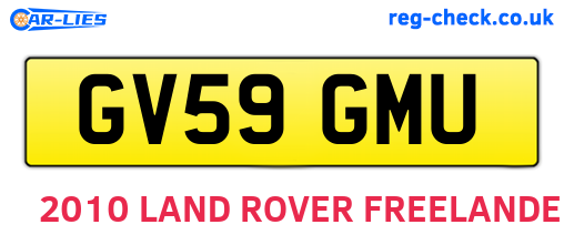 GV59GMU are the vehicle registration plates.