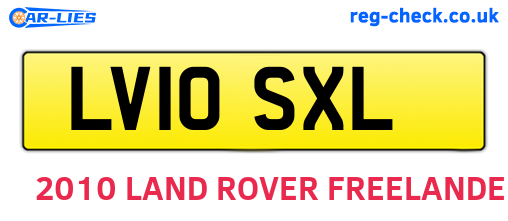LV10SXL are the vehicle registration plates.