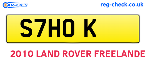 S7HOK are the vehicle registration plates.