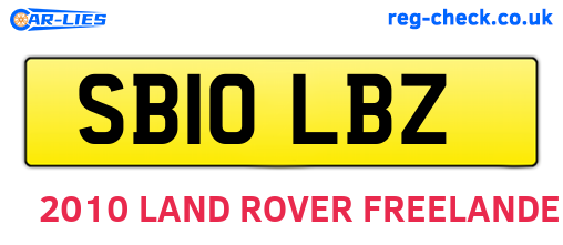 SB10LBZ are the vehicle registration plates.