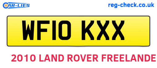 WF10KXX are the vehicle registration plates.