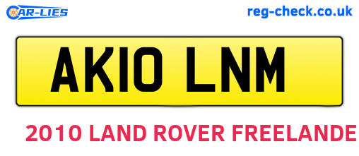 AK10LNM are the vehicle registration plates.