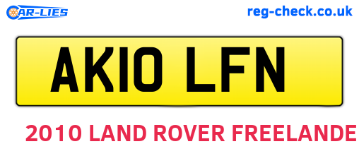 AK10LFN are the vehicle registration plates.
