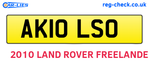 AK10LSO are the vehicle registration plates.