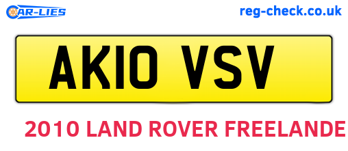 AK10VSV are the vehicle registration plates.